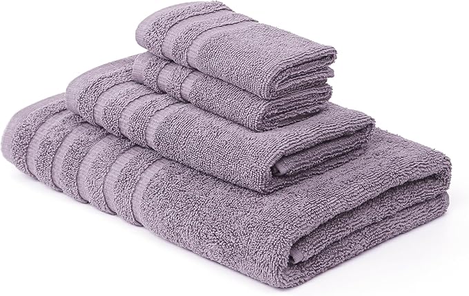 Modern Threads Oxford 6-Piece 100% Cotton Towel Set – Yarn Dyed Jacquard &