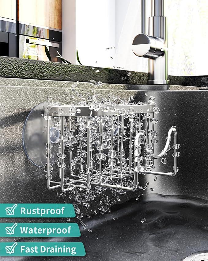 HapiRm Multifunctional Adhesive Kitchen Sink Organizer