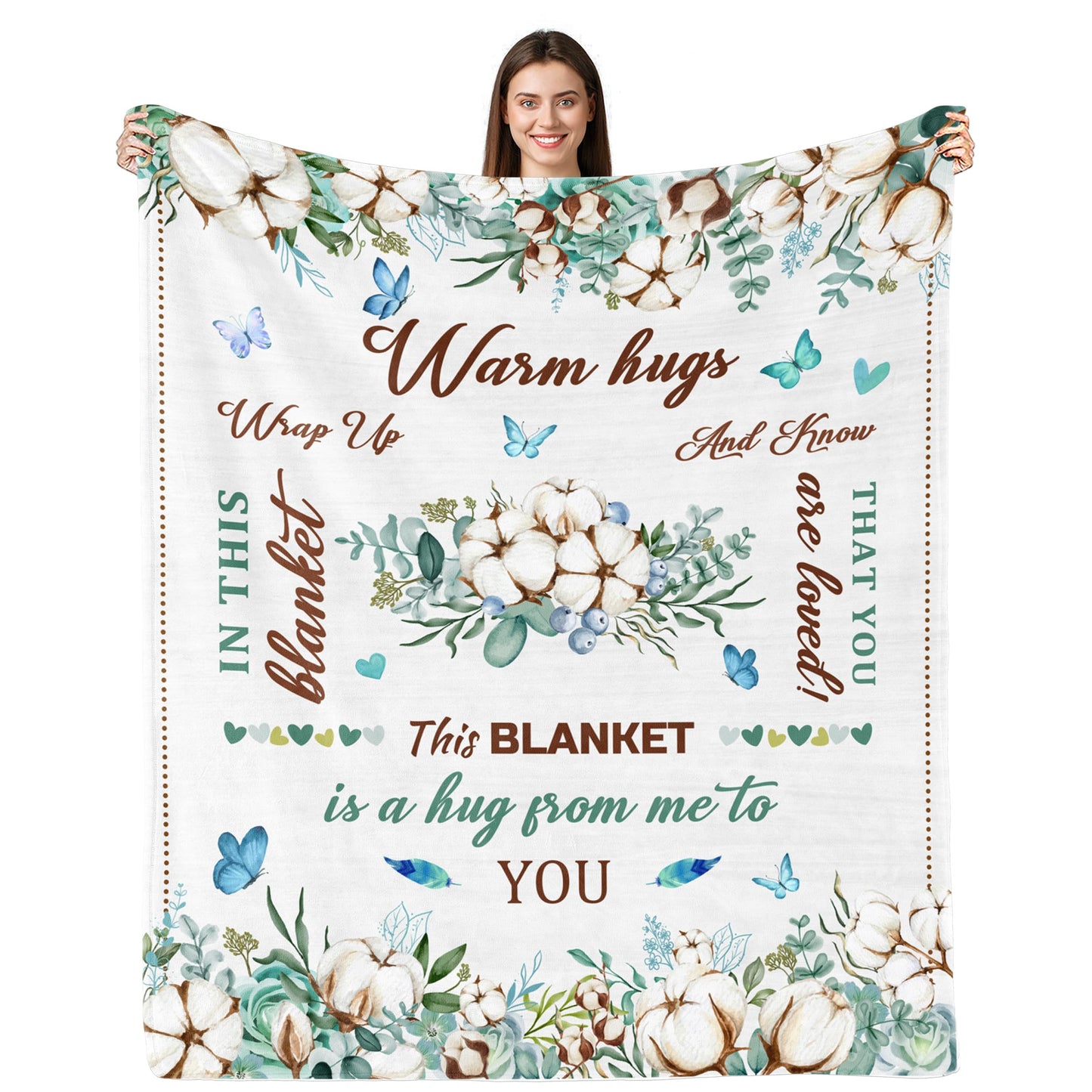 Lviliss Get Well Gifts for Women, Inspirational Gifts for Women, Sympathy Gift, Thinking of You Gifts, Birthday Gifts for Woman, Feel Better After Surgery, Healing Blanket Throw 50“x60”