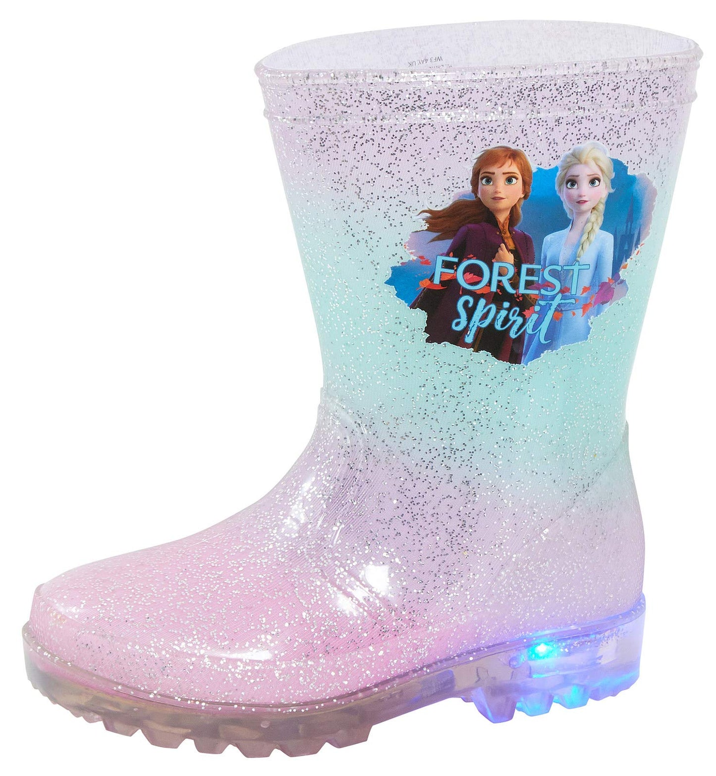 Disney Frozen 2 Girls Light Up Wellington Boots 9 UK Child