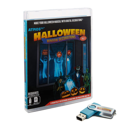 AtmosFX® Halloween Digital Decoration on USB Includes 8 Atmosfx Video Effects for Hallloween