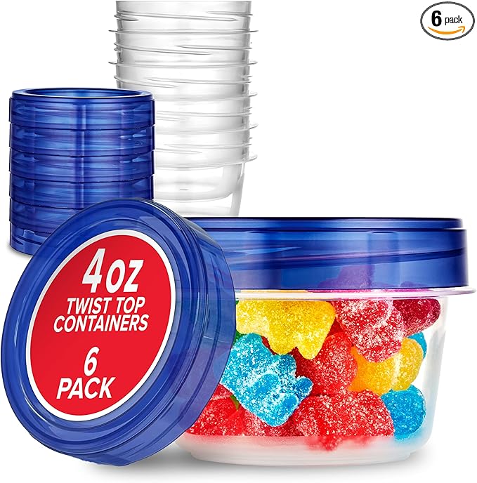Stock Your Home 4oz Plastic Containers