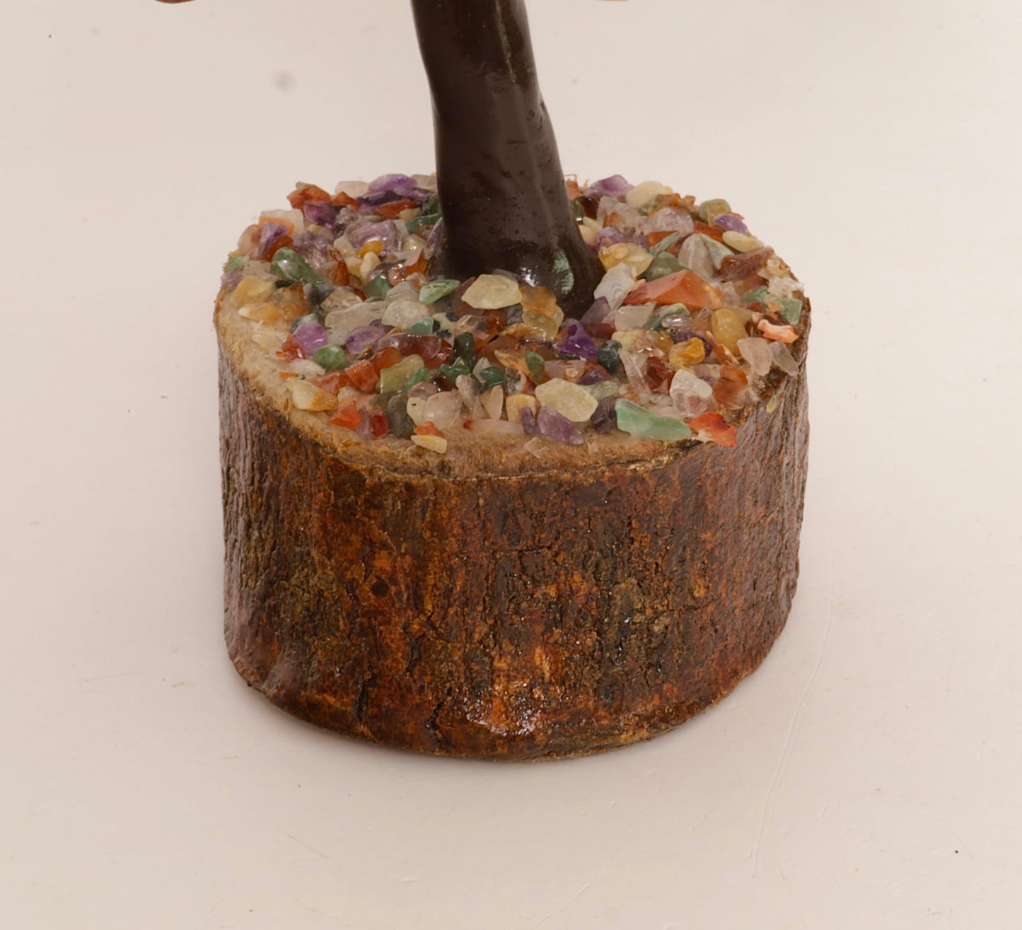 Pristine Gemstones 7 Chakra Tree of Life Crystal Feng Shui: Home and Office Decor. (7 Chaka, Equilibrium, Resin Trunk, Wood Base, 250 Chips). February, April, and July Birthstones.