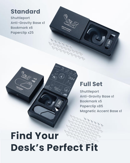 novium Shuttleport, Space-themed Magnetic Clip Holder, A clip holder that Makes Clip Hover, Unique Office Desk Decor for Space Lovers (Standard Version)