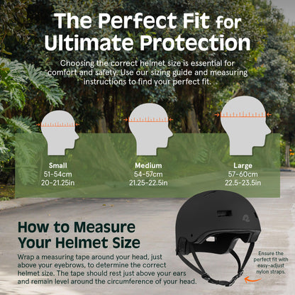 Retrospec Dakota Bicycle / Skateboard Helmet for Adults - Commuter, Bike, Skate, Scooter, Longboard & Incline Skating - Highly Protective & Premium Ventilation- Small- Matte Black ( Small: 51-55 cm)