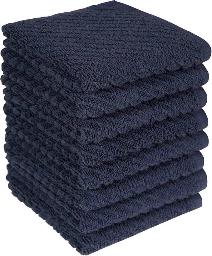 Bumble Towels Premium Kitchen Dish Cloths | 8 Pack | Diagonal Deluxe Dish Cloth