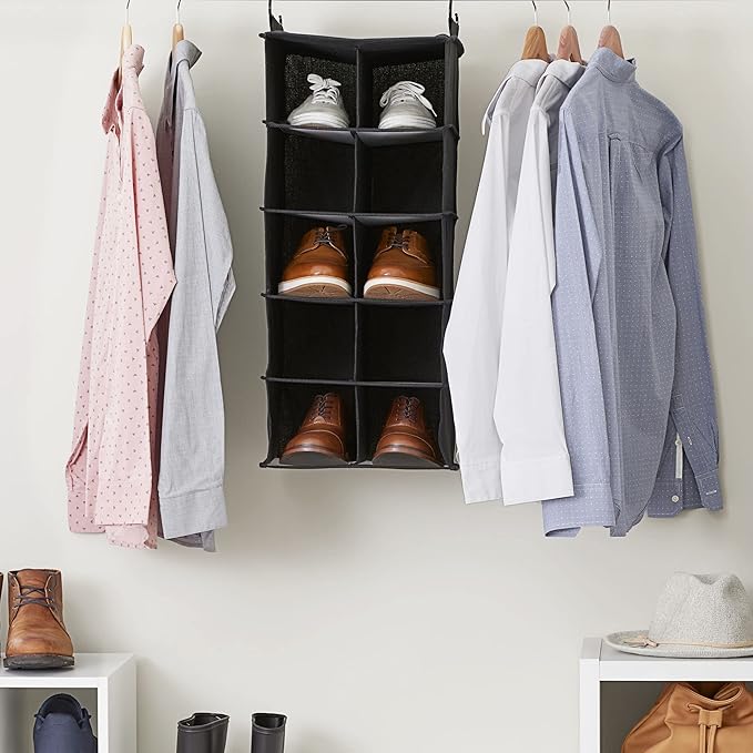 Household Essentials 10 Pocket Hanging Shoe Closet Organizer