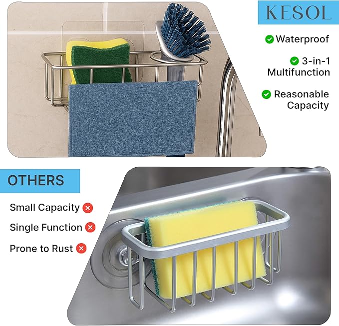 KESOL RustProof Sponge Holder Caddy