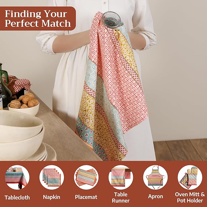 Maison d' Hermine Kitchen Towels Set of 3 100% Cotton 27.50" x 20" Reusable