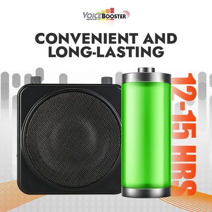 Voicebooster Speak Out Personal Voice Amplifier – Rechargeable Portable Megaphone Speaker with Wireless or Wired Microphone Headset for Classroom Teachers, Tour Guide, Public Speaking – 22watt TK9400