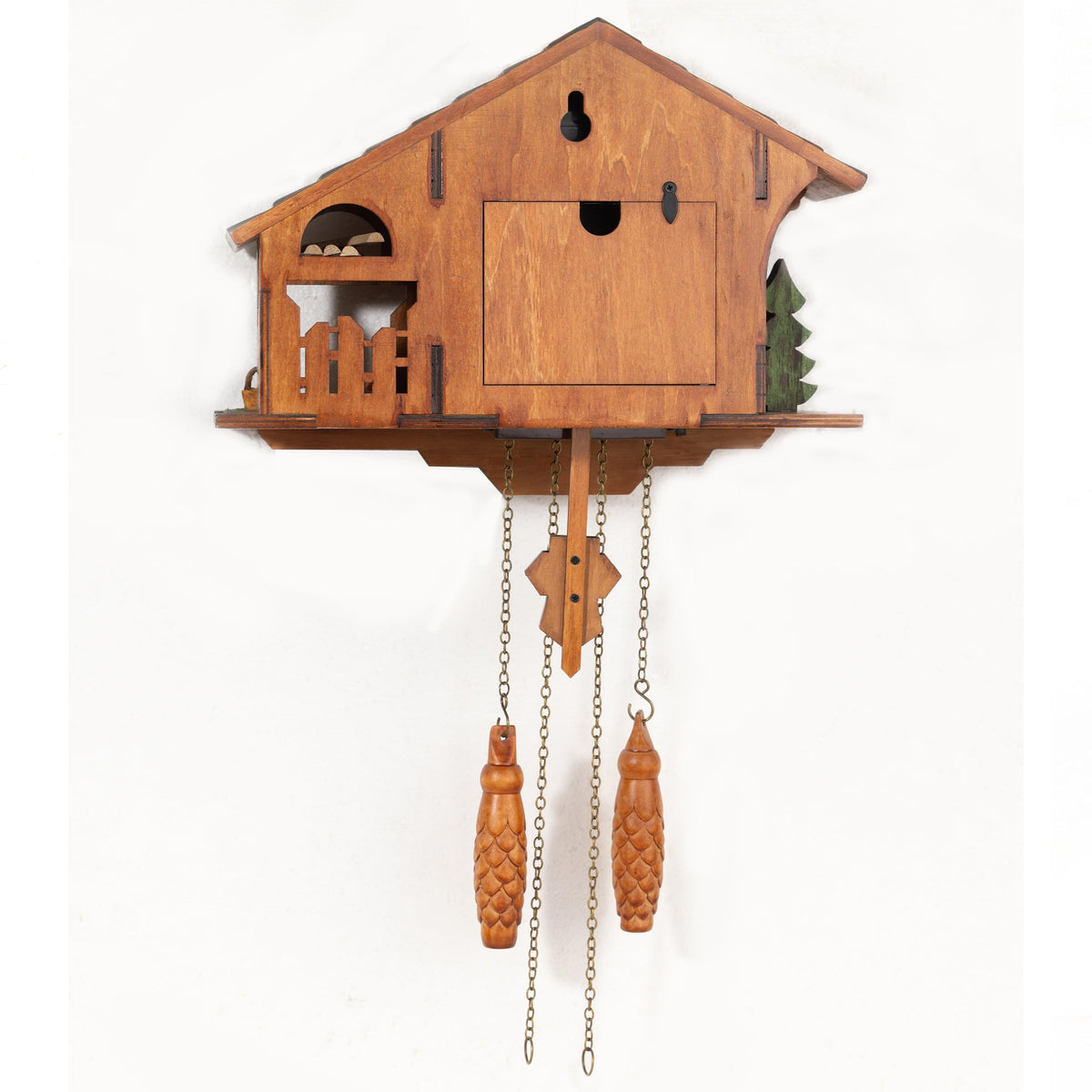Cuckoopro Cuckoo Clock, Black Forest Style Wooden Pendulum Quartz Wall Clock, Volume Control, Night Silent, Gift Package, Professional Service