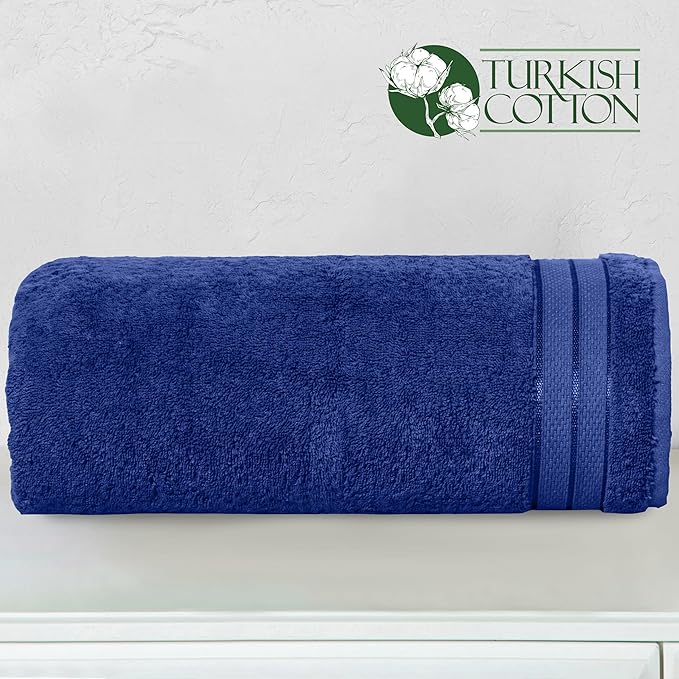 Elegant Comfort Three Line Popcorn Extra Large Luxury Bath Towel