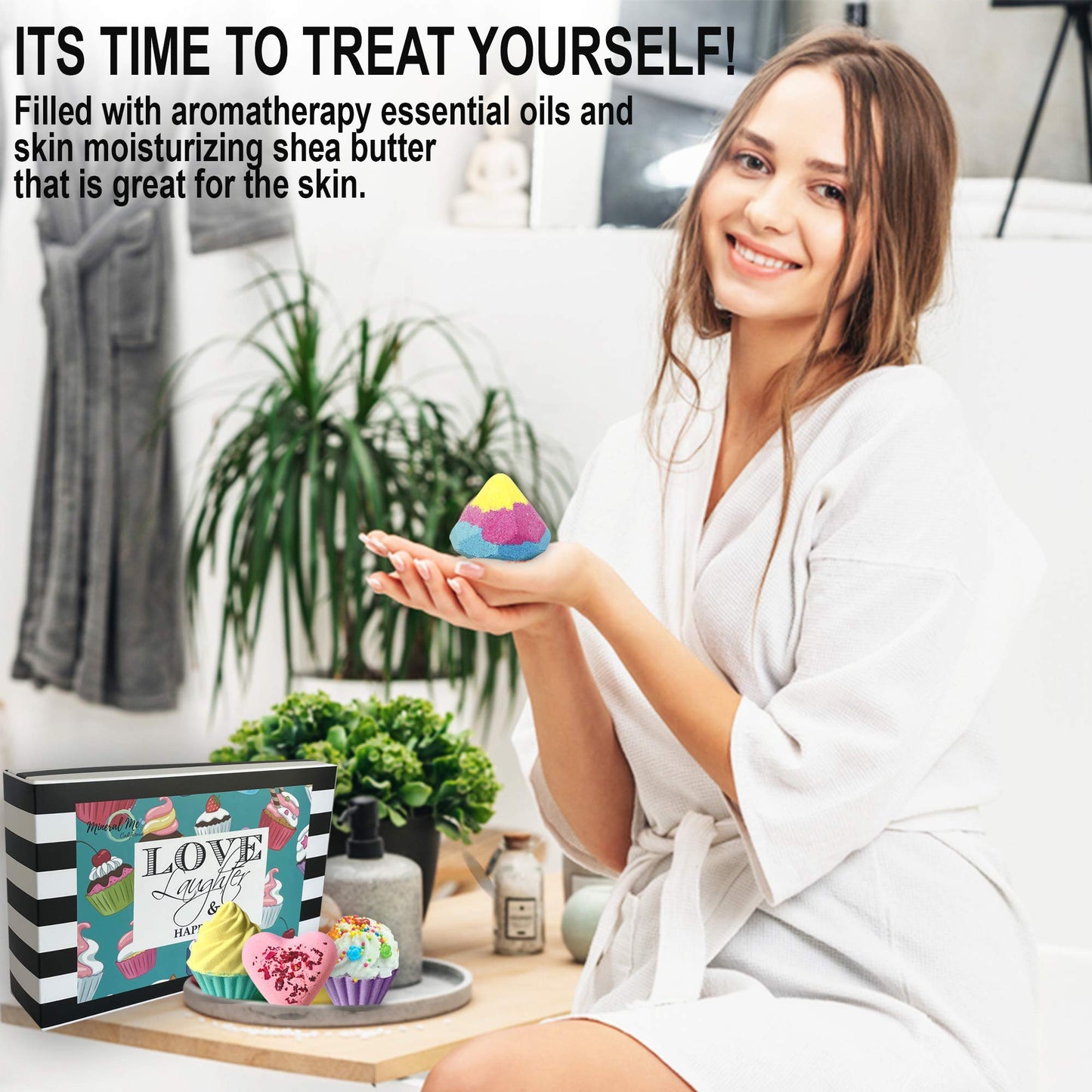 Bath Bombs for Kids - 6pc Gift Set Aromatherapy Natural Bath Bombs with Organic Ingredients, Skin Moisturizing Bubble Bath Fizzy, Gentle, Relaxing Birthday BathBombs for Girls, Women, Kids