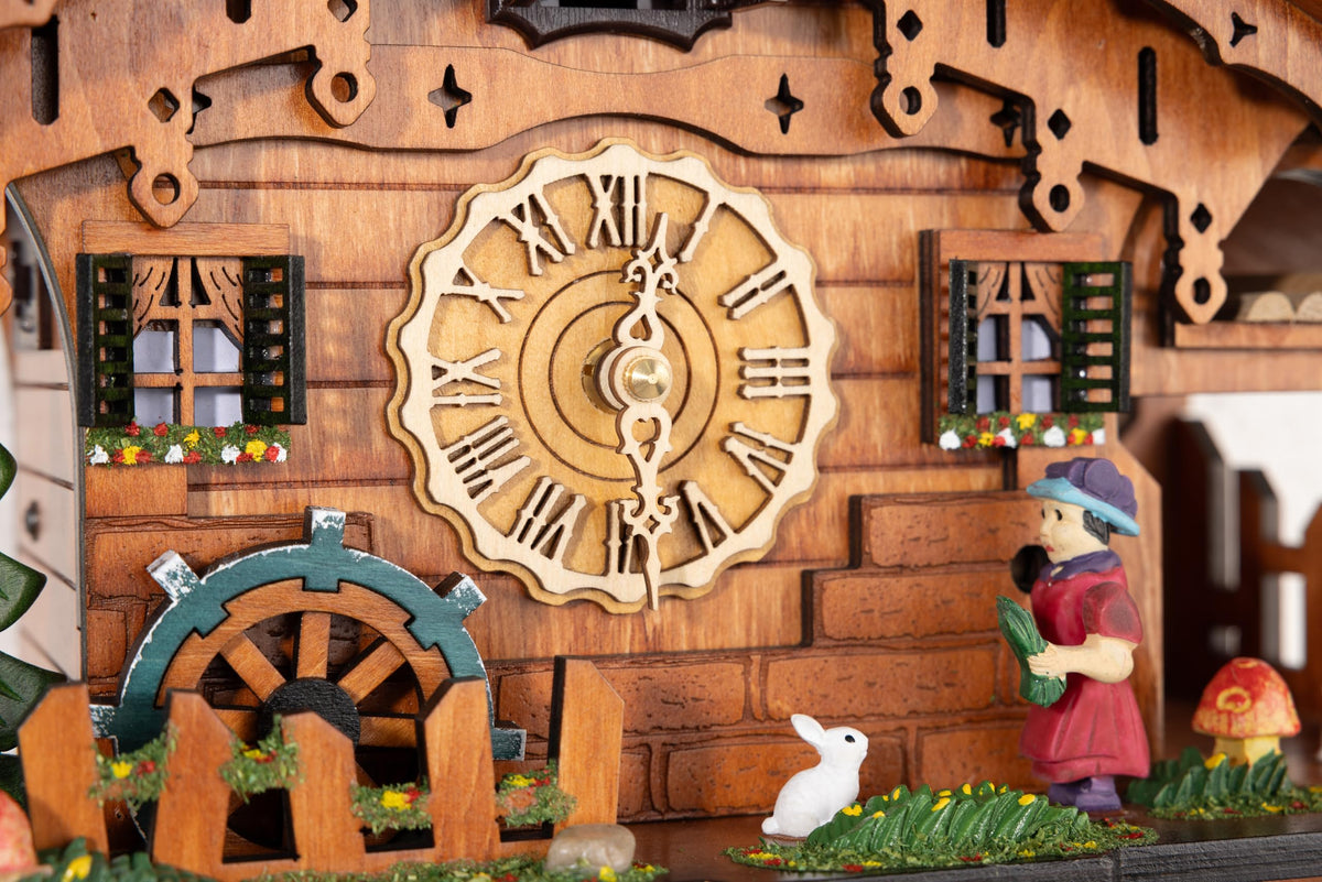 Cuckoopro Cuckoo Clock, Black Forest Style Wooden Pendulum Quartz Wall Clock, Volume Control, Night Silent, Gift Package, Professional Service