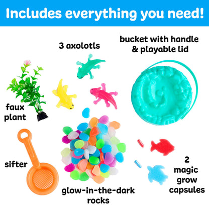 Creativity for Kids Sensory Adventure Axolotls Kit | Dig, Squish & Explore | Scoop, Pinch & Play with Fine Motor Tools | Screen-Free Activity for Kids & Spring Crafts (Ages 4+)