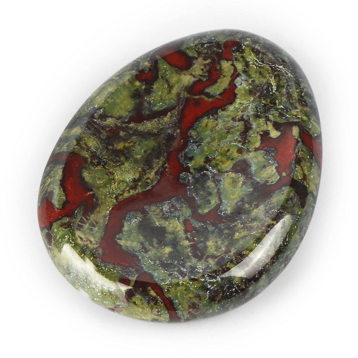 Artistone Dragon Blood Stone Crystal Thumb Worry Stone for Anxiety Hand Carved Crystal Pocket Palm Stone for Stress Relief, Meditation Reiki, Water Drop Shaped