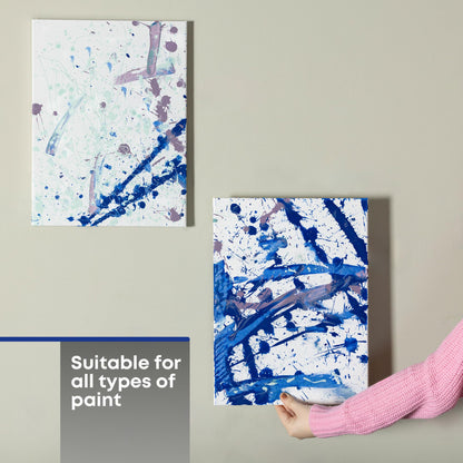 Fineway® Pack of 4 Artist Blank White Stretched Canvas Size 30cm X 40cm (12" X 16") - Ideal for Painting and Decorating. (Pack of 4)