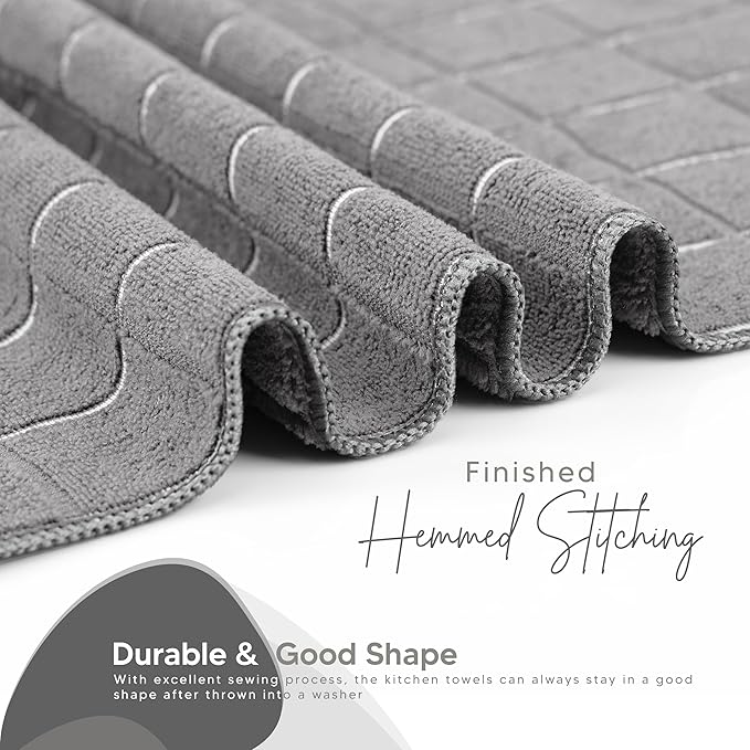 Utopia Towels 8 Pack Kitchen Towels Set, 12x12 Inches, Highly Absorbent and