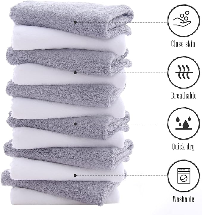 TENSTARS 12 Pack Premium Washcloths Set
