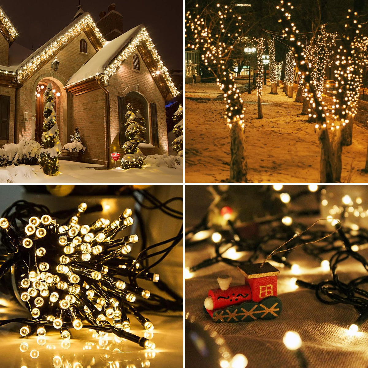 Solar String Lights Outdoor 2 Pack 50FT 100 LED Waterproof Fairy Lights, 8 Modes Solar Powered Twinkle Lights for Garden Patio Backyard Trees Summer Party Wedding Warm White