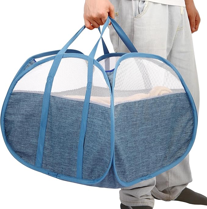 Durable Collapsible Laundry Basket, 90L Clothes Hampers