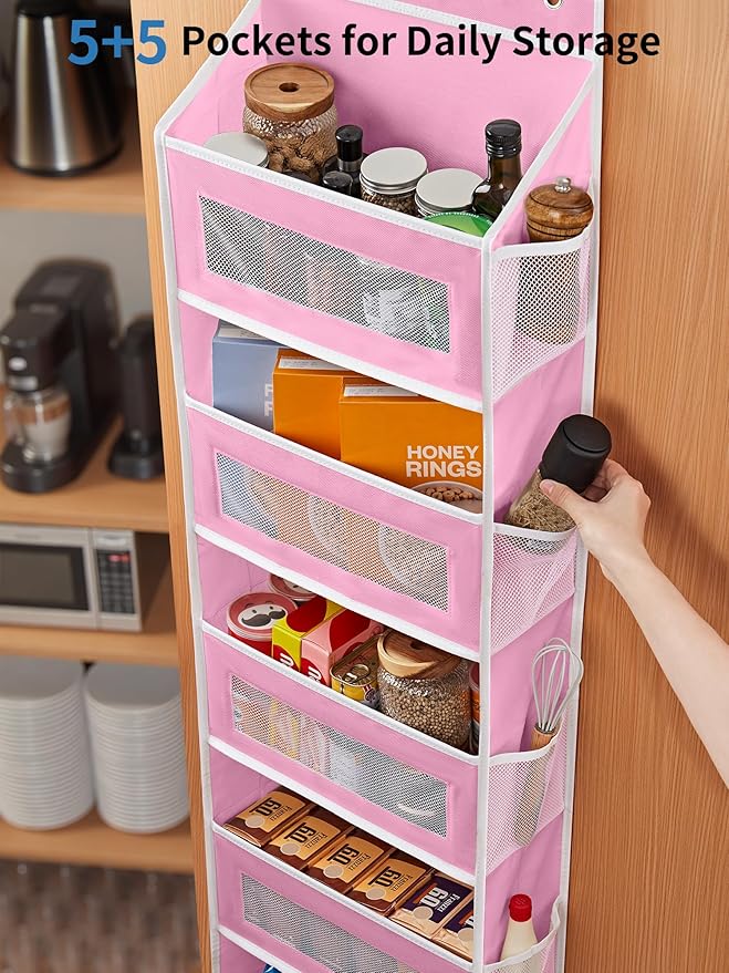 JARLINK Over The Door Organizer Storage, 5 Shelf Hanging Door Organizer