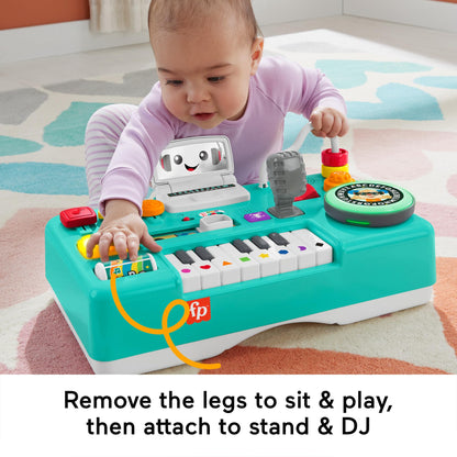 Fisher-Price Baby & Toddler Activity Table, Laugh & Learn Mix & Learn DJ Table, Musical Learning Toy with Lights & Sounds, UK English Version, HTK83