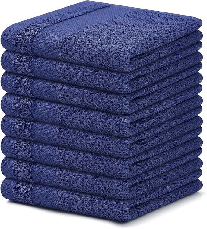 Homaxy 100% Cotton Dish Cloths, 8 Pack