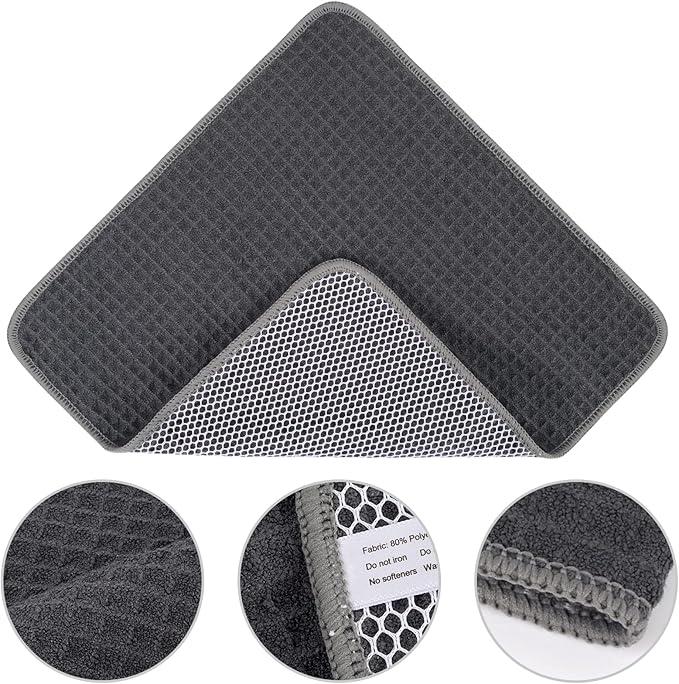 KinHwa Kitchen Washcloths for Dishes Absorbent Microfiber Dish Cloths Quick Dry