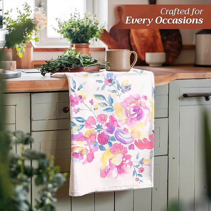 Maison d' Hermine Kitchen Towels Set of 3 100% Cotton 27.50" x 20" Reusable