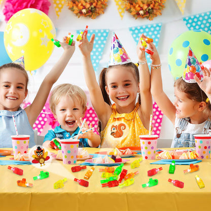 Fall Thanksgiving Party Favors, 32 Pcs Finger Lights for Kids Fall Festival Prizes Treats Pumpkin Turkey Light Up Toys Bulk Goodie Bag Stuffers Pinata Fillers Thanksgiving Party Decorations Supplies