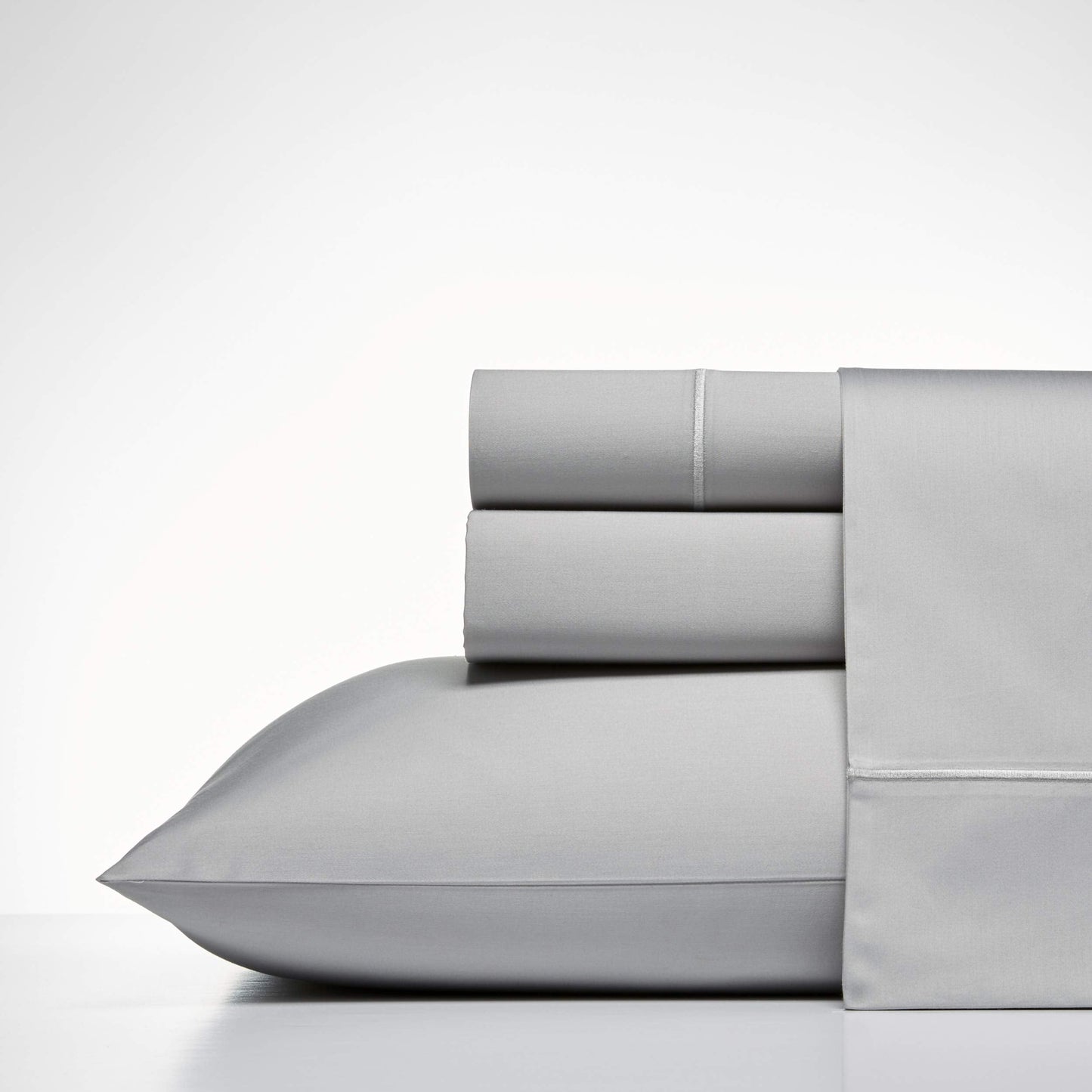 Nautica - Queen Sheets, Cotton Sateen Bedding, 400 Thread Count, Silky Smooth & Wrinkle Resistant (Regatta Grey, Queen)