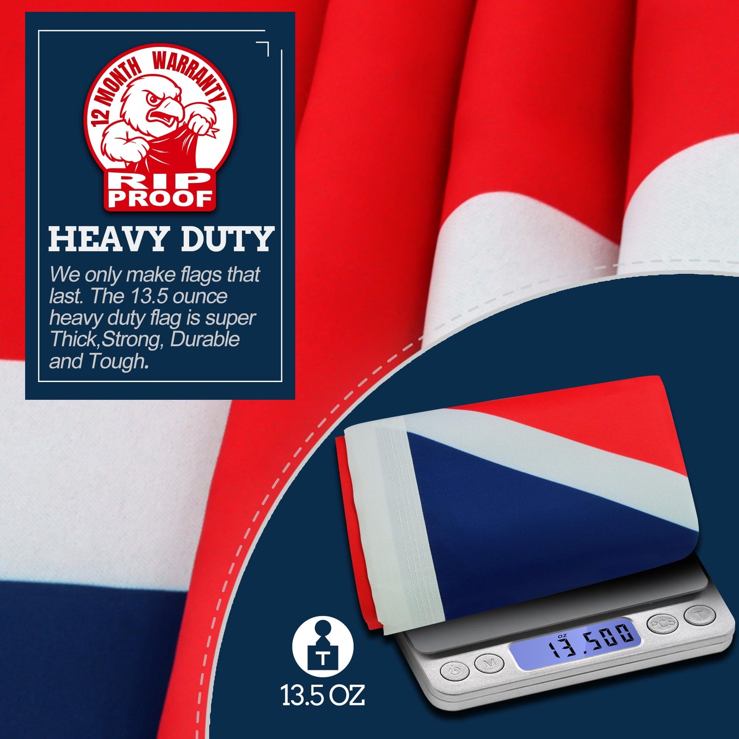 Anley Rip-Proof Technology Double Sided 3-Ply United Kingdom UK Flag 3x5 Foot - Vivid Color, Canvas Header and Wrinkle Resistant - The Strongest, Longest Lasting British National Flags 3 X 5 Ft