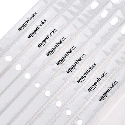 Amazon Basics Sheet Protectors for 3 Ring Binder, Heavyweight, Polypropylene, 8.5 x 11 Inch, 100-Pack, Clear