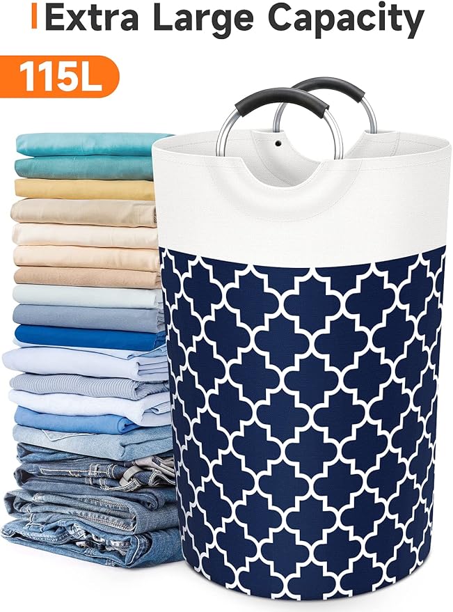 Large Laundry Basket Laundry Hamper Bag Washing Bin Clothes Bag Collapsible Tall