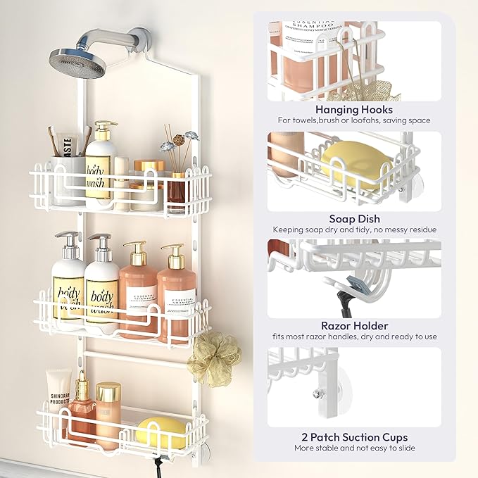 SWTYMIKI Shower Caddy Hanging Organizer