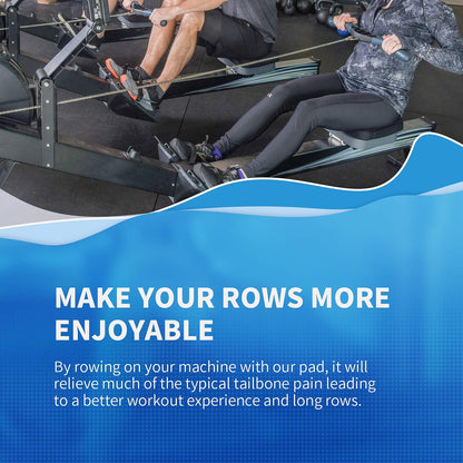 Hornet Watersports Memory Foam Rowing Machine Seat Cushion Designed for Rowing Machine Concept 2 Rower and More- Universal and Compatible with Most Rowers