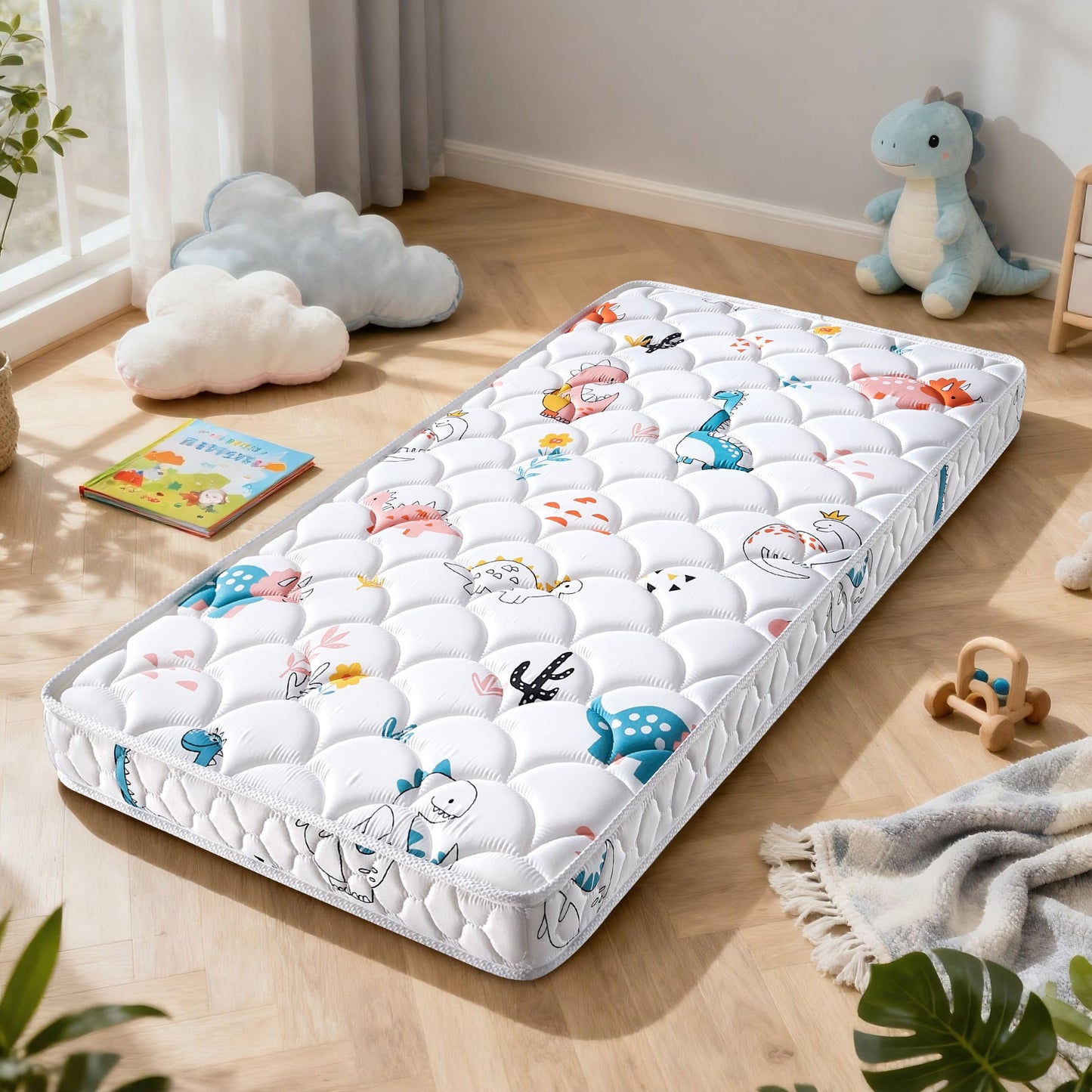 Letmxiu 5" Crib Mattress and Toddler Mattress, Dual-Sided and Firm, Hypoallergenic Crib Mattress, Fits Standard Crib and Toddler Bed