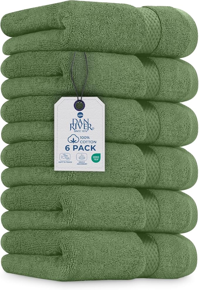 DAN RIVER Luxury Hand Towel – Soft, Quick-Drying, Premium Cotton Towel