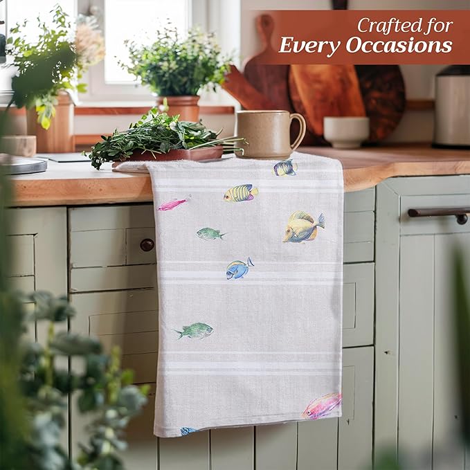 Maison d' Hermine Kitchen Towels Set of 3 100% Cotton 27.50" x 20" Reusable