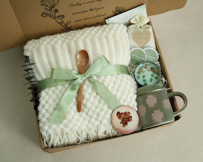 CASTATEO Get Well Soon Gift Baskets for Women -Self Care Package, After Surgery Recovery, Sympathy Gift/Farewell Gift.Thinking of You//Grief/Bereavement/Miscarriage Gifts for Women(Matcha Green)