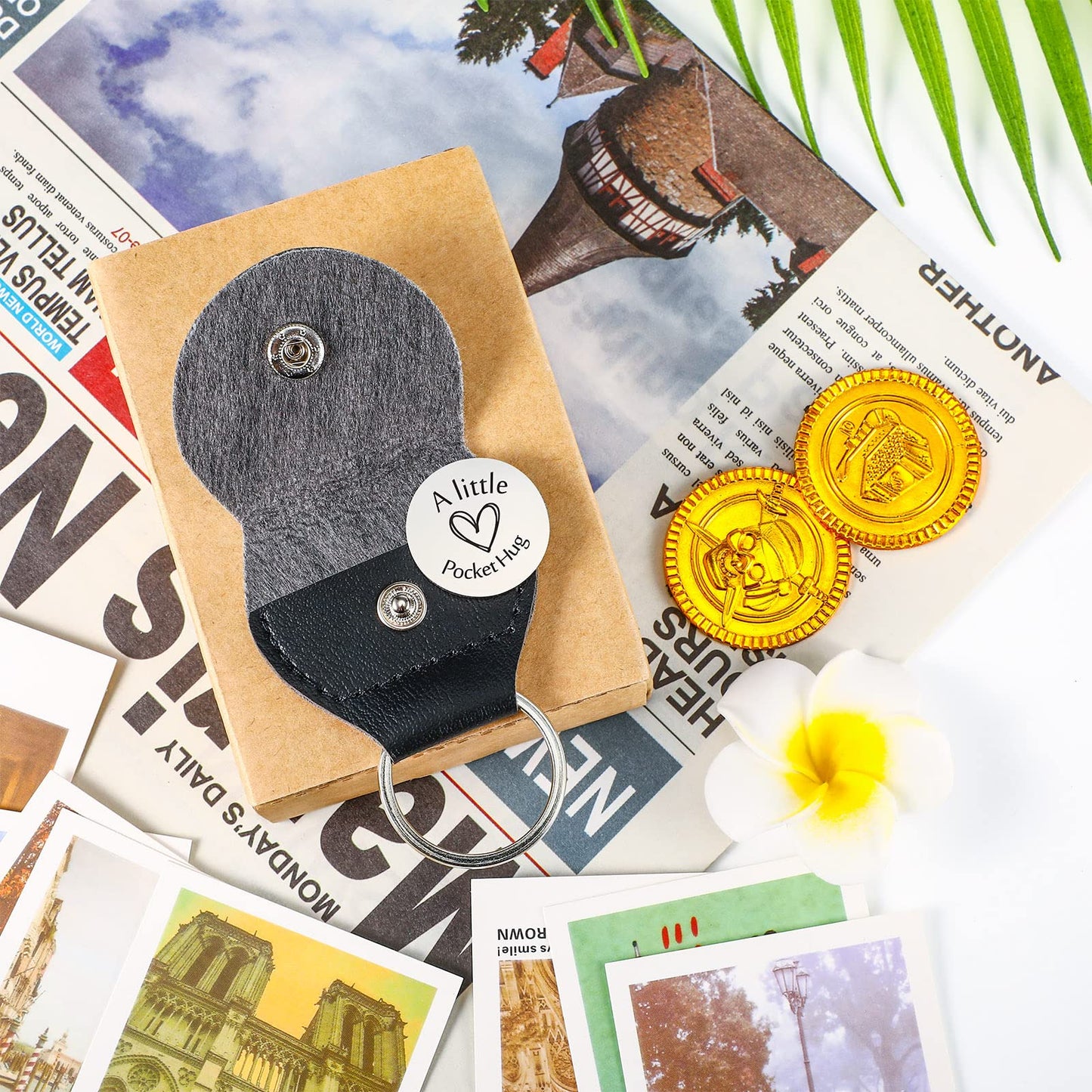 Sureio Pocket Hug Token Gift Long Distance Relationship Keepsake Inspirational Gift Keychain Valentine's Day Gifts (I'm Always with You)