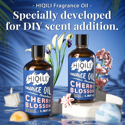 HIQILI Cherry Blossom Essential Oil Floral Fragrance Oil for Diffuser Candle Perfume Making 3.38 Fl Oz Halloween Thanksgiving