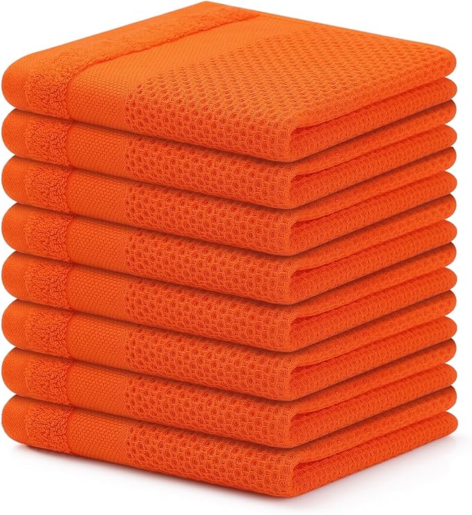 Homaxy 100% Cotton Dish Cloths, 8 Pack