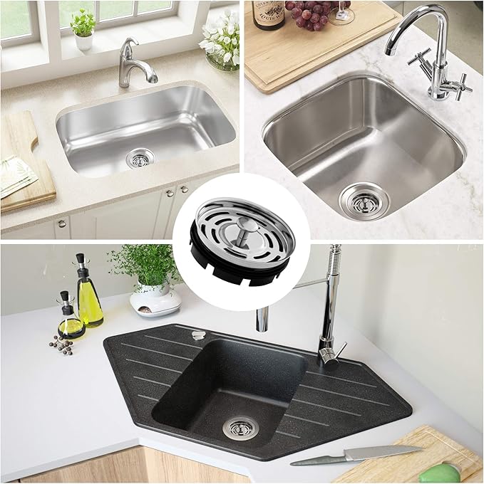 CLEESINK Kitchen Sink Strainer and Stopper Combo