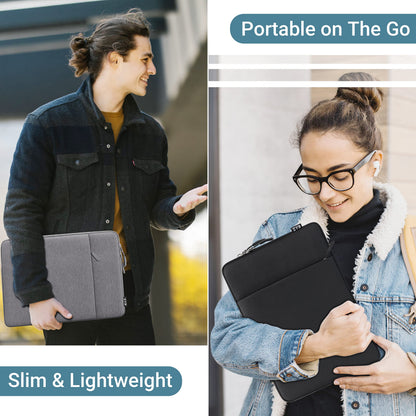 ZYB Waterproof Shockproof Laptop Sleeve 15.6 Inch Protective Case with Accessory Bag,Laptop Case 15.6 Inch for 15'' Notebook Lenovo ThinkPad IdeaPad HP Dell Acer ASUS Chromebook Mac Pro 16 15,Black