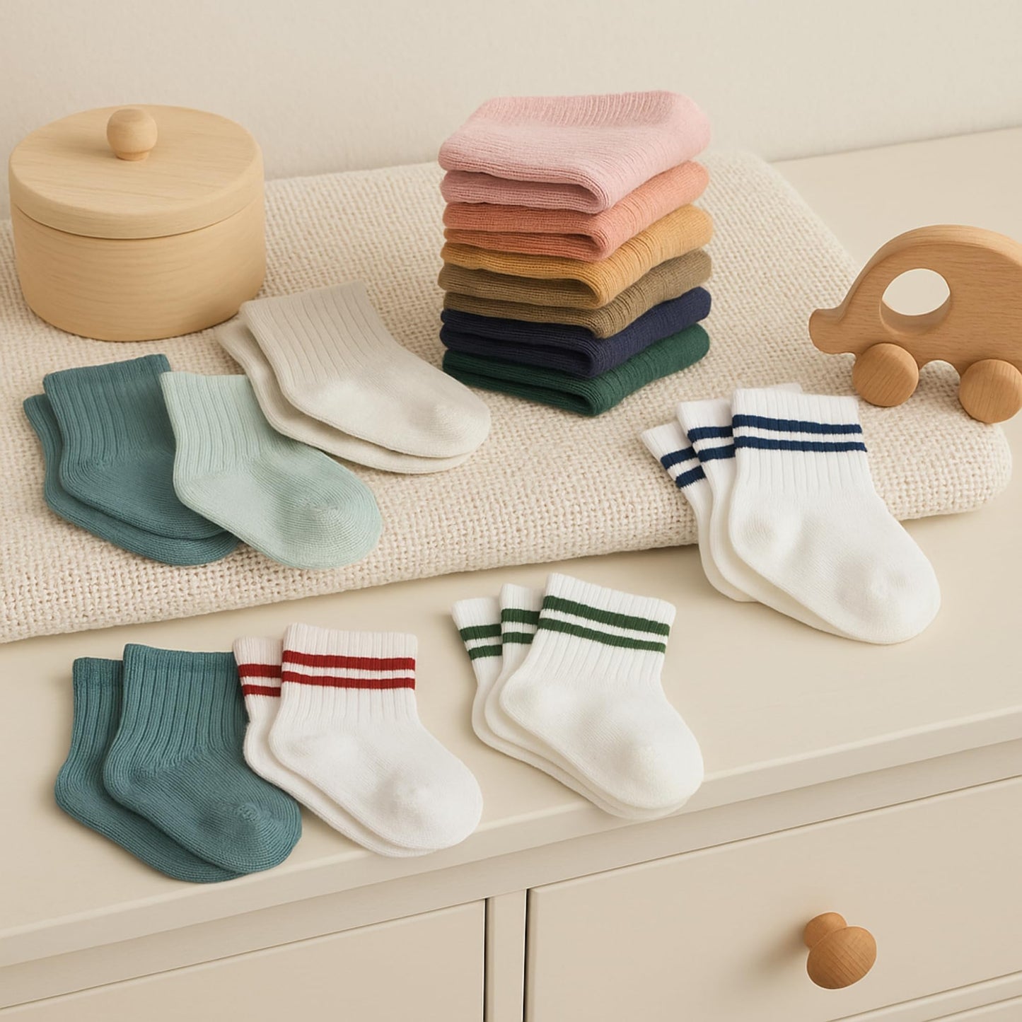 bistyle Baby Grip Ankle Socks 6 Pairs | Newborn Infant Toddlers Socks Organic Cotton | Kids Boys Girls Ankle Socks (as8, age, 2_years, 3_years, Black (Striped))