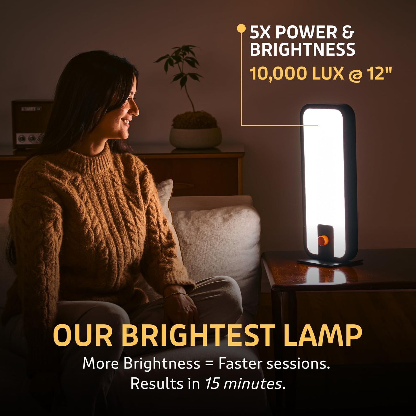 Circadian Optics Langham Clinical Grade Light Therapy Desk Lamp | 10,000 Lux at 12" | As Seen On Shark Tank | 5X Power & Brightness | Large 6" X 17" Light Panel | Improves Mood, Focus & Sleep