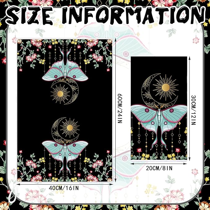 Boyiee Set of 6 Witchy Kitchen Towels Boho Tea Towels Absorbent Mushroom Floral
