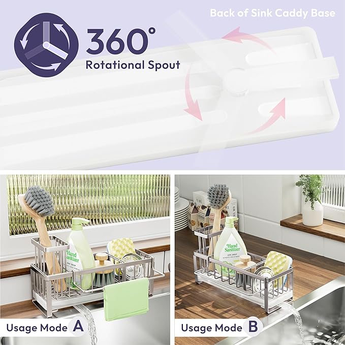 SWTYMIKI Sponge Holder for Kitchen Sink